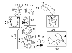 Diagram ENGINE / TRANSAXLE. AIR INTAKE. for your Hyundai