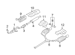 Diagram EXHAUST SYSTEM. EXHAUST COMPONENTS. for your Hyundai