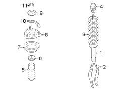 Diagram FRONT SUSPENSION. STRUTS & COMPONENTS. for your Hyundai