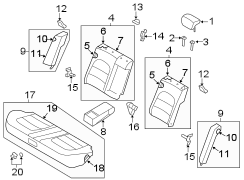 Seat Back Assembly (Right, Rear)