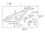 Diagram FRONT LAMPS. HEADLAMP COMPONENTS. for your Hyundai