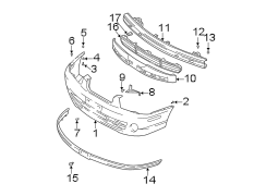 Diagram FRONT BUMPER. BUMPER & COMPONENTS. for your Hyundai