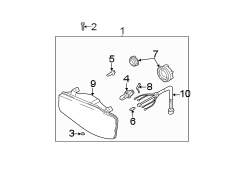 Diagram FRONT LAMPS. HEADLAMP COMPONENTS. for your 2015 Hyundai Sonata