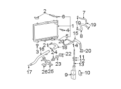 Diagram RADIATOR & COMPONENTS. for your 2015 Hyundai EQUUS Signature Sedan