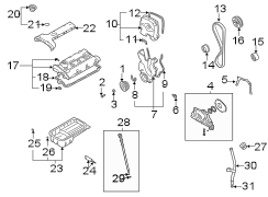 Diagram ENGINE / TRANSAXLE. ENGINE PARTS. for your 2002 Hyundai Accent