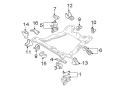 Diagram ENGINE / TRANSAXLE. ENGINE & TRANS MOUNTING. for your 2009 Hyundai Genesis Coupe