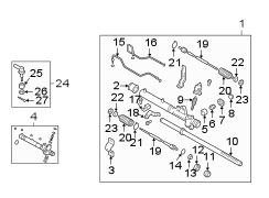 Diagram STEERING GEAR & LINKAGE. for your Hyundai Elantra