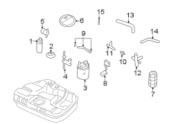 Diagram FUEL SYSTEM. PUMP & HOSES. for your Hyundai