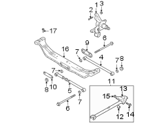 Diagram REAR SUSPENSION. SUSPENSION COMPONENTS. for your Hyundai