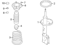 Diagram REAR SUSPENSION. STRUTS & COMPONENTS. for your Hyundai