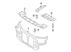 Diagram RADIATOR SUPPORT. for your 2009 Hyundai Elantra