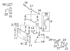 Diagram RADIATOR & COMPONENTS. for your 2015 Hyundai Tucson GLS