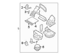 Diagram AIR CONDITIONER & HEATER. BLOWER MOTOR & FAN. for your 2013 Hyundai Elantra