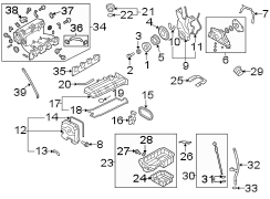 Diagram ENGINE / TRANSAXLE. ENGINE PARTS. for your Hyundai