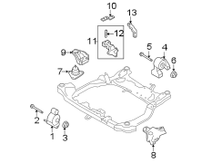 Diagram ENGINE / TRANSAXLE. ENGINE & TRANS MOUNTING. for your Hyundai