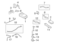 Diagram EMISSION SYSTEM. EMISSION COMPONENTS. for your Hyundai