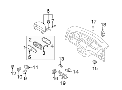 Diagram INSTRUMENT PANEL. CLUSTER & SWITCHES. for your Hyundai