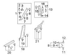 Diagram PILLARS. ROCKER & FLOOR. INTERIOR TRIM. for your Hyundai