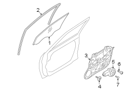 Diagram FRONT DOOR. GLASS & HARDWARE. for your 2010 Hyundai Tucson