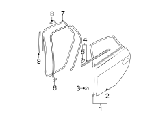 Diagram REAR DOOR. DOOR & COMPONENTS. for your 2021 Hyundai Tucson Ultimate