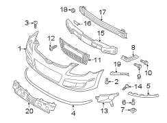 Diagram FRONT BUMPER. BUMPER & COMPONENTS. for your 2021 Hyundai Venue