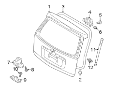 Diagram LIFT GATE. GATE & HARDWARE. for your 2017 Hyundai Accent SE Hatchback 1.6L M/T