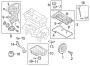 Diagram ENGINE / TRANSAXLE. ENGINE PARTS. for your 1990 Hyundai