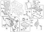 Diagram ENGINE / TRANSAXLE. ENGINE PARTS. for your 2017 Hyundai Santa Fe Sport