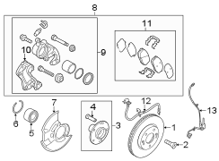 Image of Disc Brake Kit (Right, Front) image for your 2020 Hyundai Elantra   