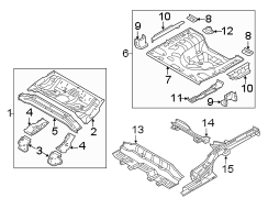 Image of Floor Pan (Right, Front, Rear) image for your 2012 Hyundai Elantra   