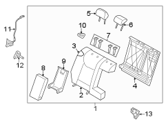 Seat Back Assembly (Right, Rear)