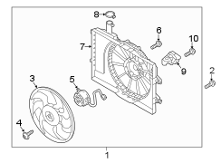 Diagram COOLING FAN. for your Hyundai