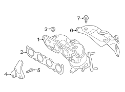 Diagram EXHAUST SYSTEM. MANIFOLD. for your Hyundai