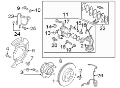 Image of Disc Brake Kit (Left, Front) image for your 2022 Hyundai Elantra  Preferred Hybrid Sedan 