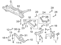 Diagram REAR SUSPENSION. SUSPENSION COMPONENTS. for your Hyundai