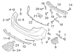 Diagram REAR BUMPER. BUMPER & COMPONENTS. for your 2019 Hyundai Elantra