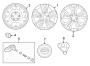 Diagram WHEELS. COVERS & TRIM. for your 2005 Hyundai Santa Fe