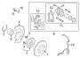 Diagram FRONT SUSPENSION. BRAKE COMPONENTS. for your 2021 Hyundai Kona