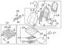 Diagram SEATS & TRACKS. PASSENGER SEAT COMPONENTS. for your Hyundai