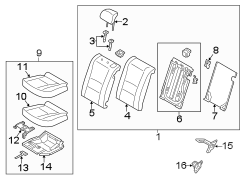 Seat Cushion Foam (Left, Rear)