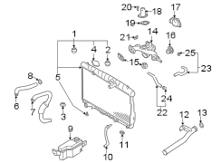 Diagram RADIATOR & COMPONENTS. for your 2008 Hyundai Tiburon