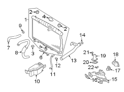 Diagram RADIATOR & COMPONENTS. for your 2009 Hyundai Genesis Coupe