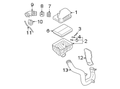 Diagram AIR INTAKE. for your 2004 Hyundai Santa Fe