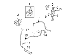 Diagram STEERING GEAR & LINKAGE. PUMP & HOSES. for your Hyundai