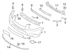 Diagram FRONT BUMPER. BUMPER & COMPONENTS. for your 2020 Hyundai Palisade