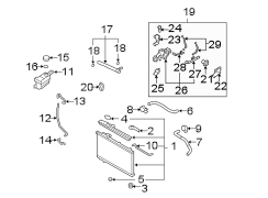 Diagram RADIATOR & COMPONENTS. for your 2008 Hyundai Tiburon