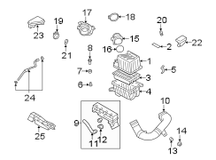 Diagram AIR INTAKE. for your 2019 Hyundai Kona Ultimate