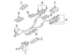 Diagram EXHAUST SYSTEM. EXHAUST COMPONENTS. for your Hyundai