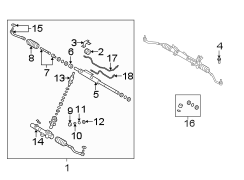 Diagram STEERING GEAR & LINKAGE. for your 2007 Hyundai Santa Fe