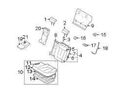 Diagram SEATS & TRACKS. SECOND ROW SEATS. for your Hyundai